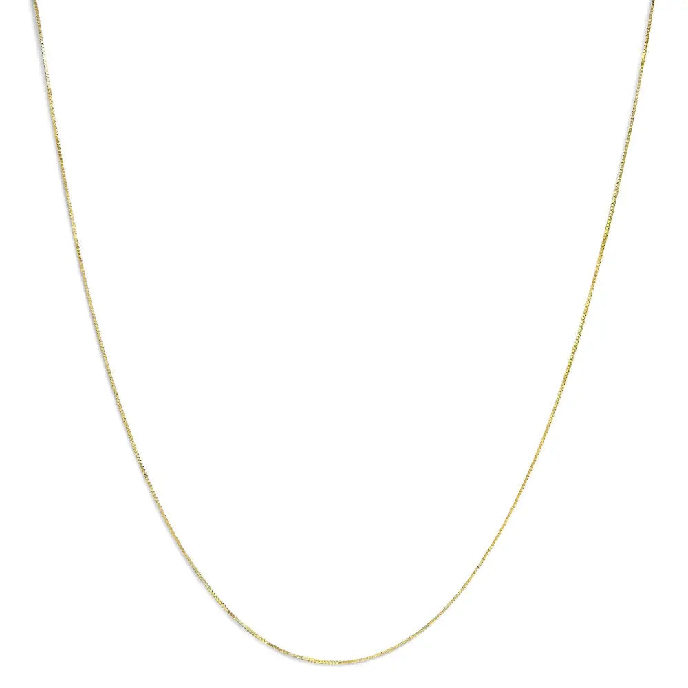 Unisex Solid 14k Classic Box Chain Necklace in Timeless Elegance