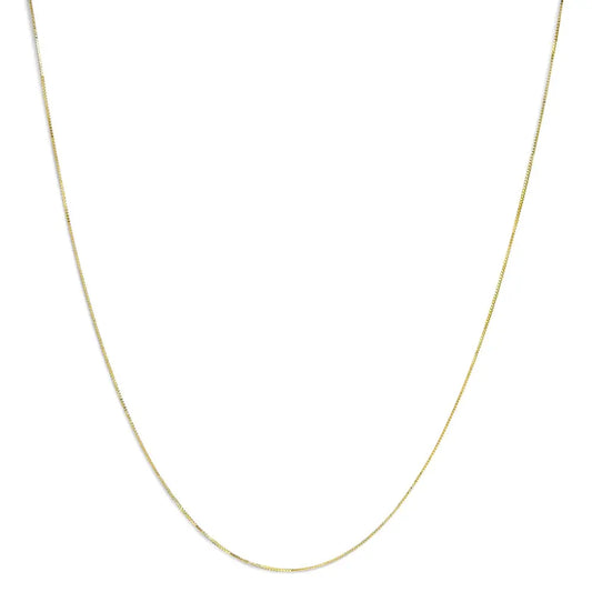 Unisex Solid 14k Classic Box Chain Necklace in Timeless Elegance