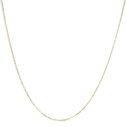 Unisex Solid 14k Gold 1.5mm Paperclip Chain Necklace - Choice of Length and Metal Color - Fine Jewelry us Direct